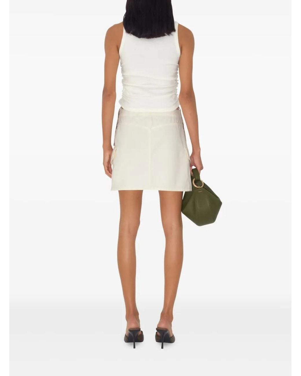 Burberry White Ruched Top