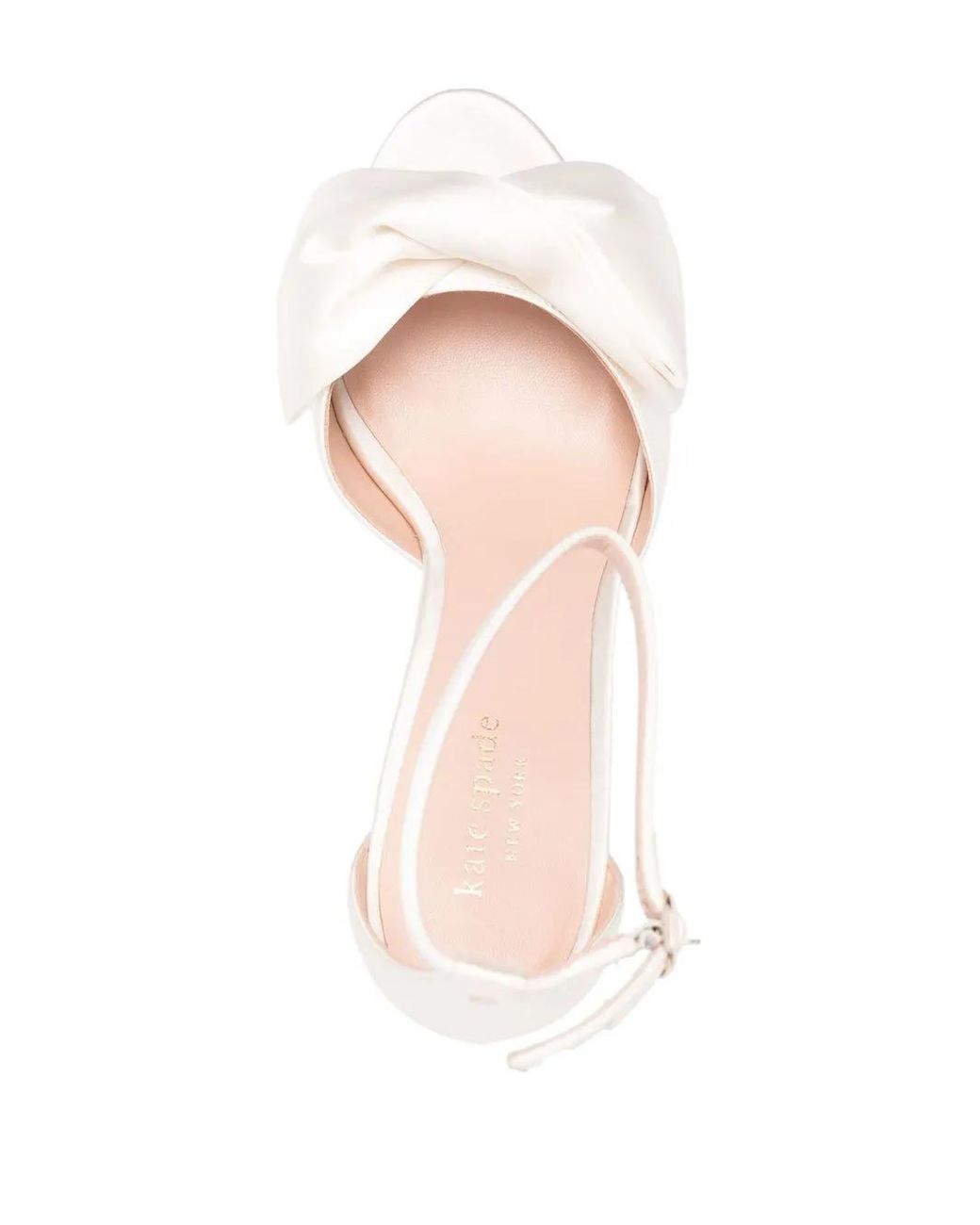 Kate Spade Natural Bow-Detail Satin Sandals