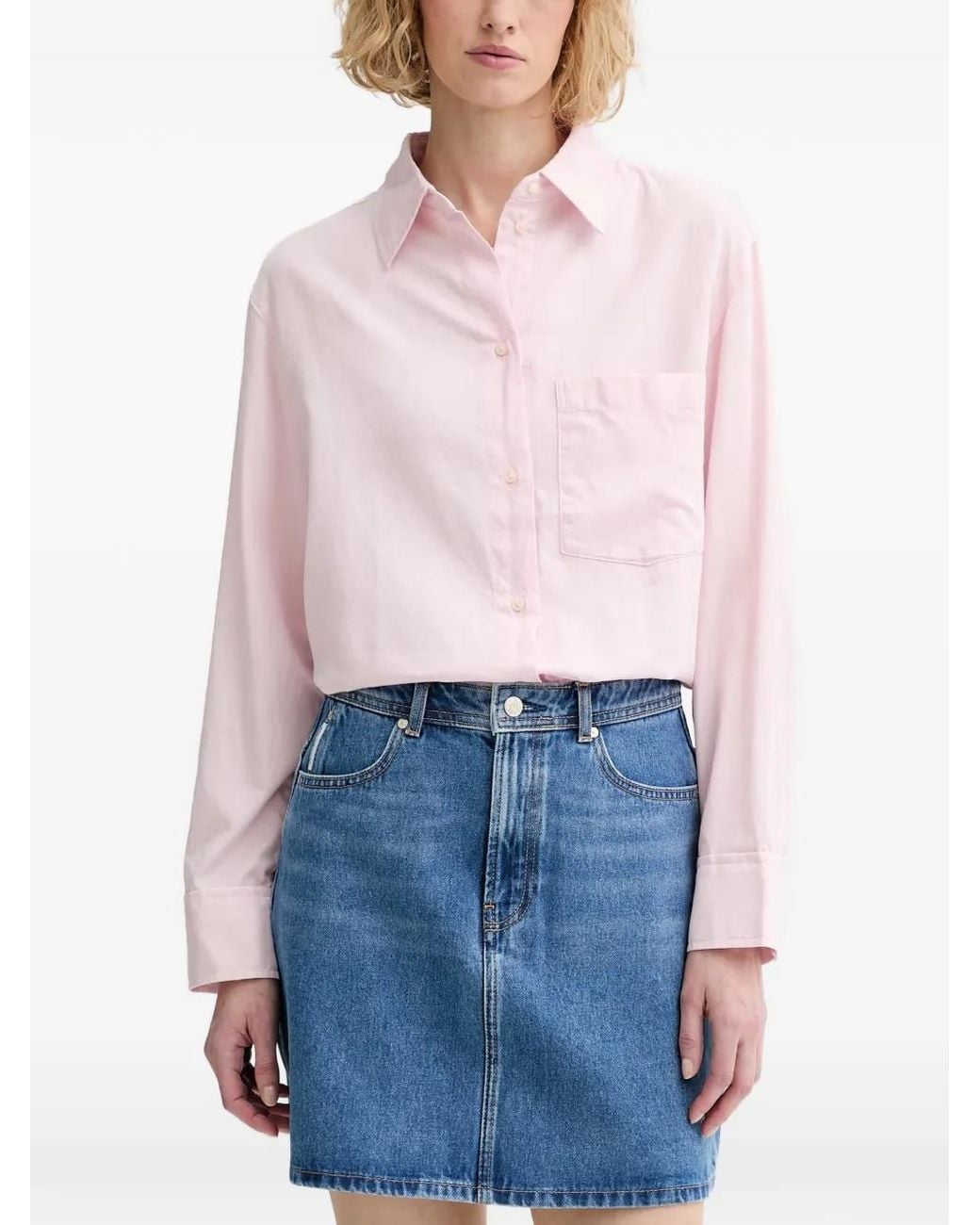 Marc O' Polo White Chest-Pocket Shirt