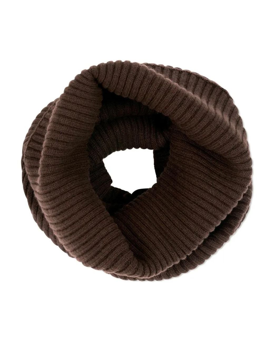 Bompard Brown Ribbed-Knit Snood