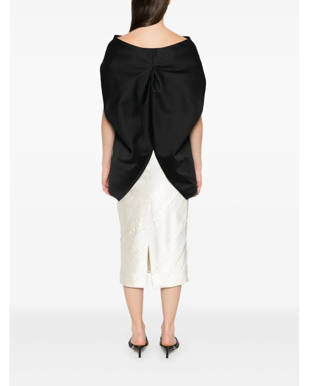 The Row Black Wide-Neck Blouse