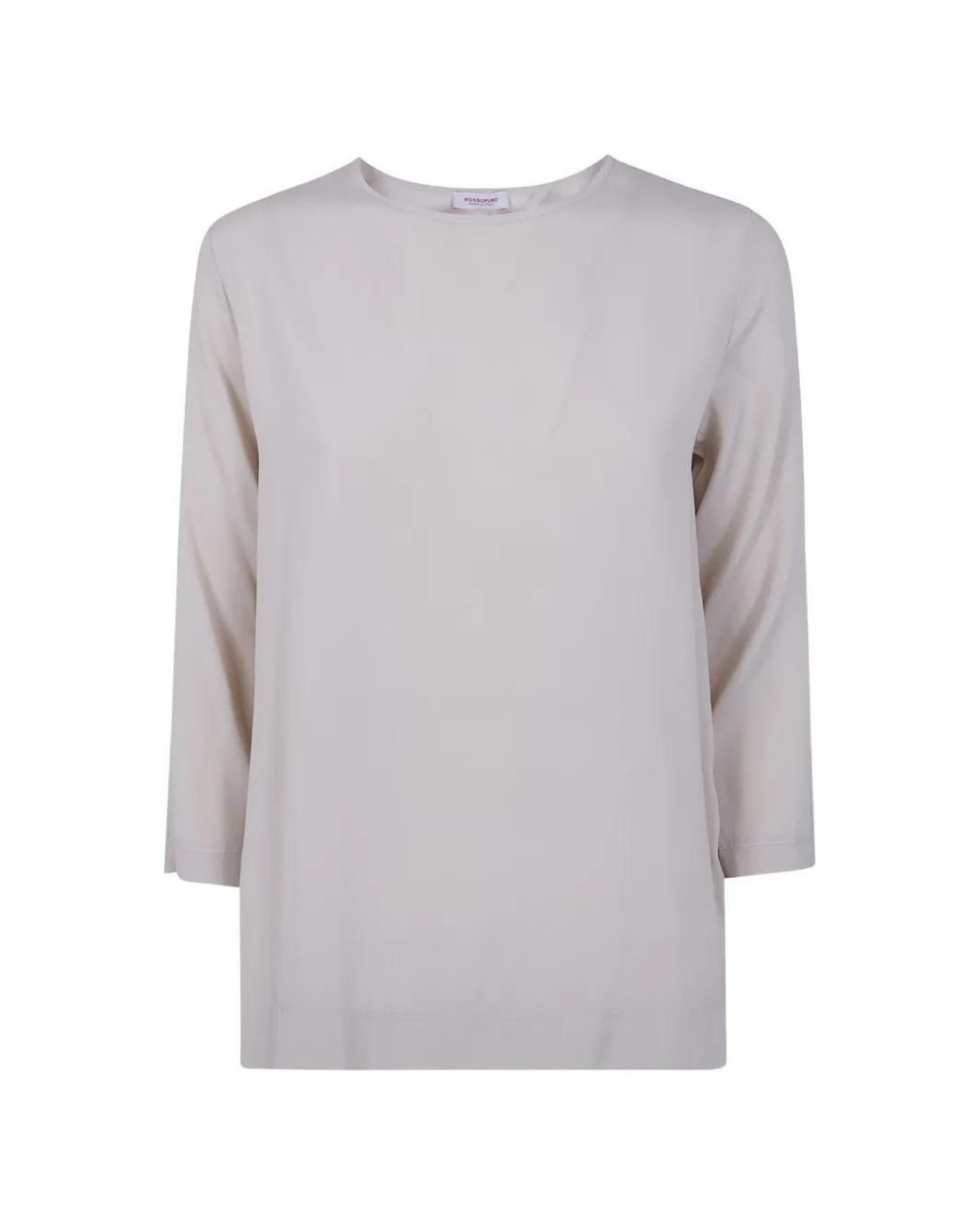 Rossopuro Gray Three-Quarter Sleeve Top