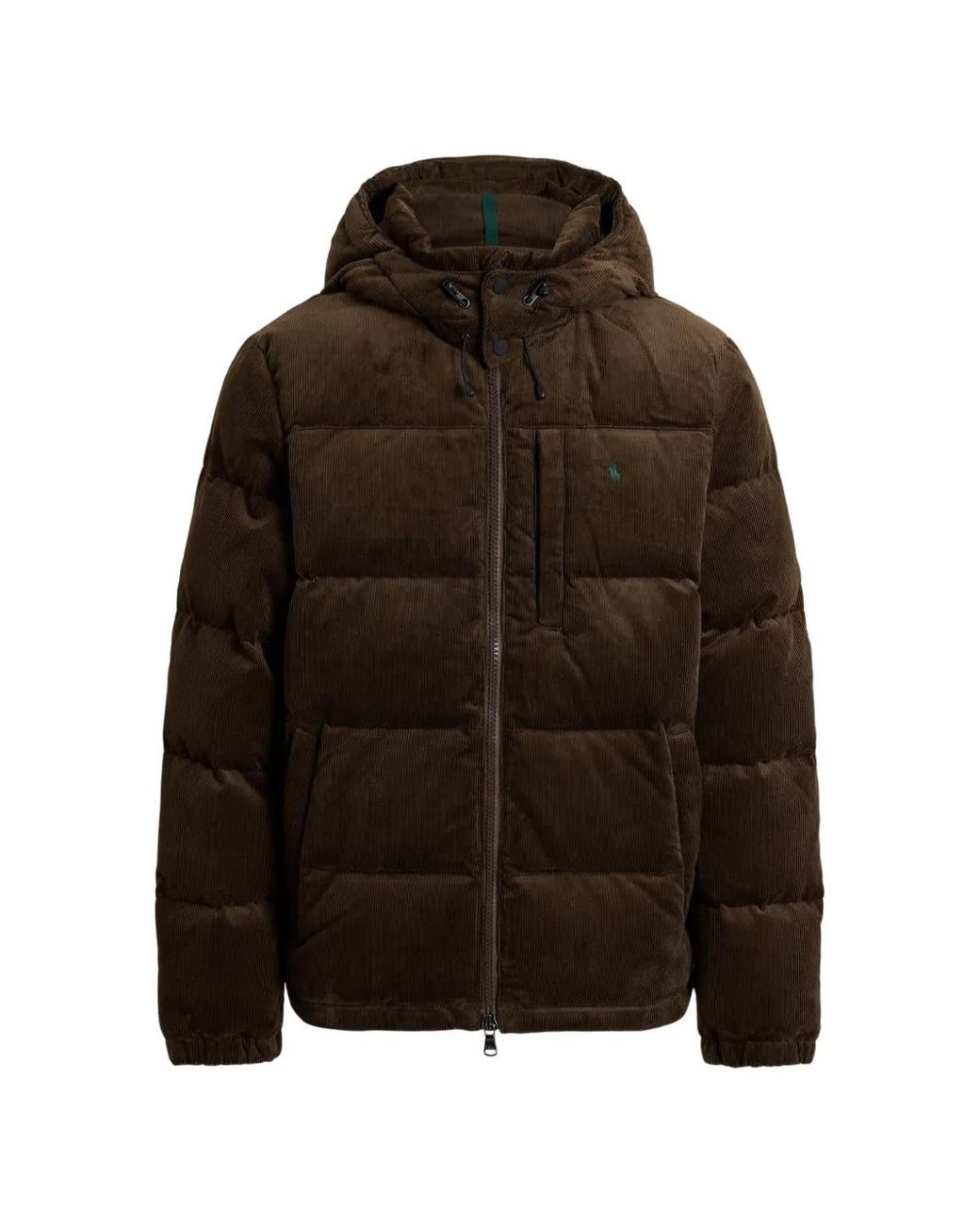 Polo Ralph Lauren Brown Hooded Corduroy-Texture Jacket for men