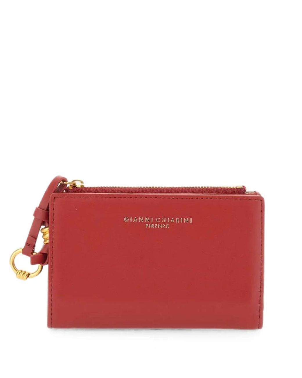 Gianni Chiarini Red Leather Bi-Fold Wallet