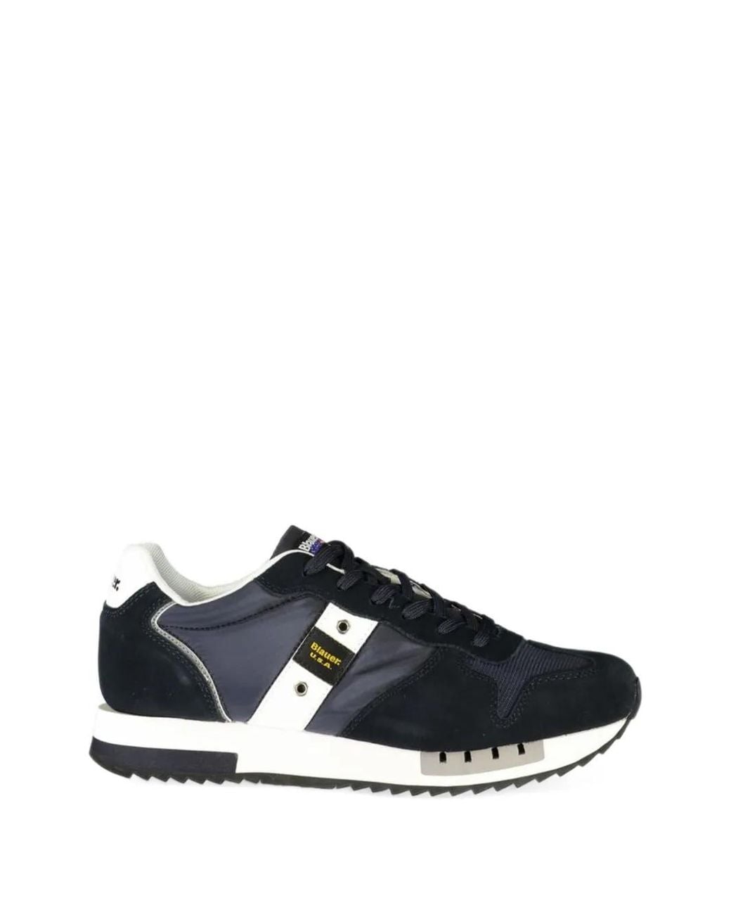 Blauer Black Queens Panelled Sneakers for men