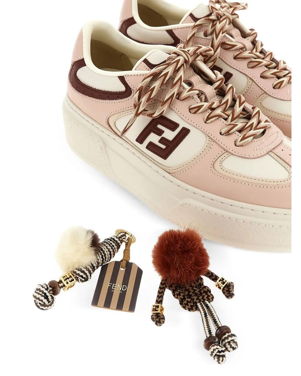 Fendi Natural Sneakers Mit Plateau