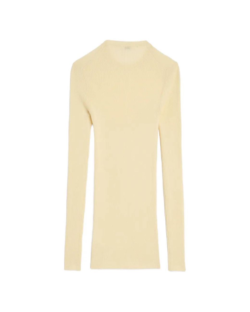 Jil Sander White Lightweight Wool Crew-Neck Sweater