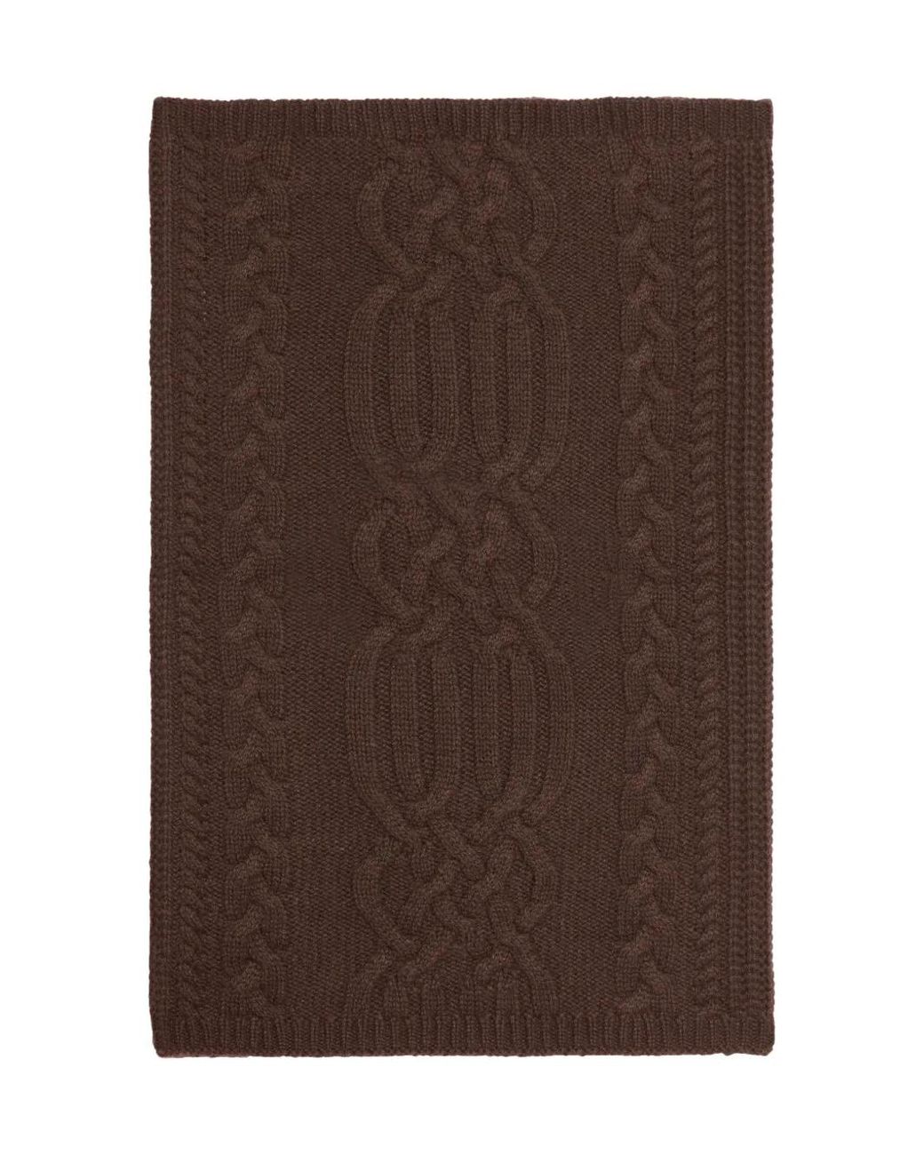 Bompard Brown Cable-Knit Snood