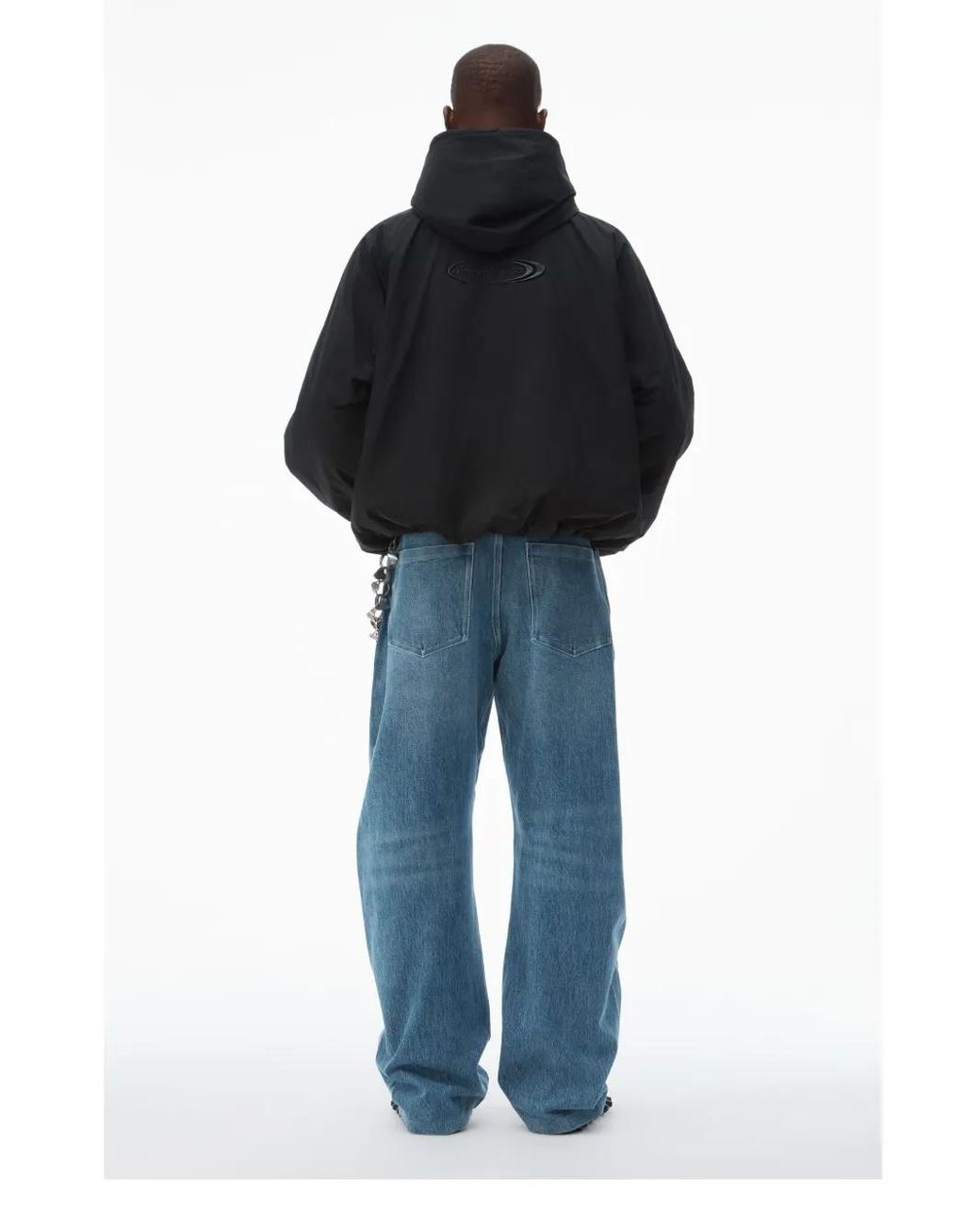 Alexander Wang Reversible Raglan Zip Hoodie in Black | Lyst