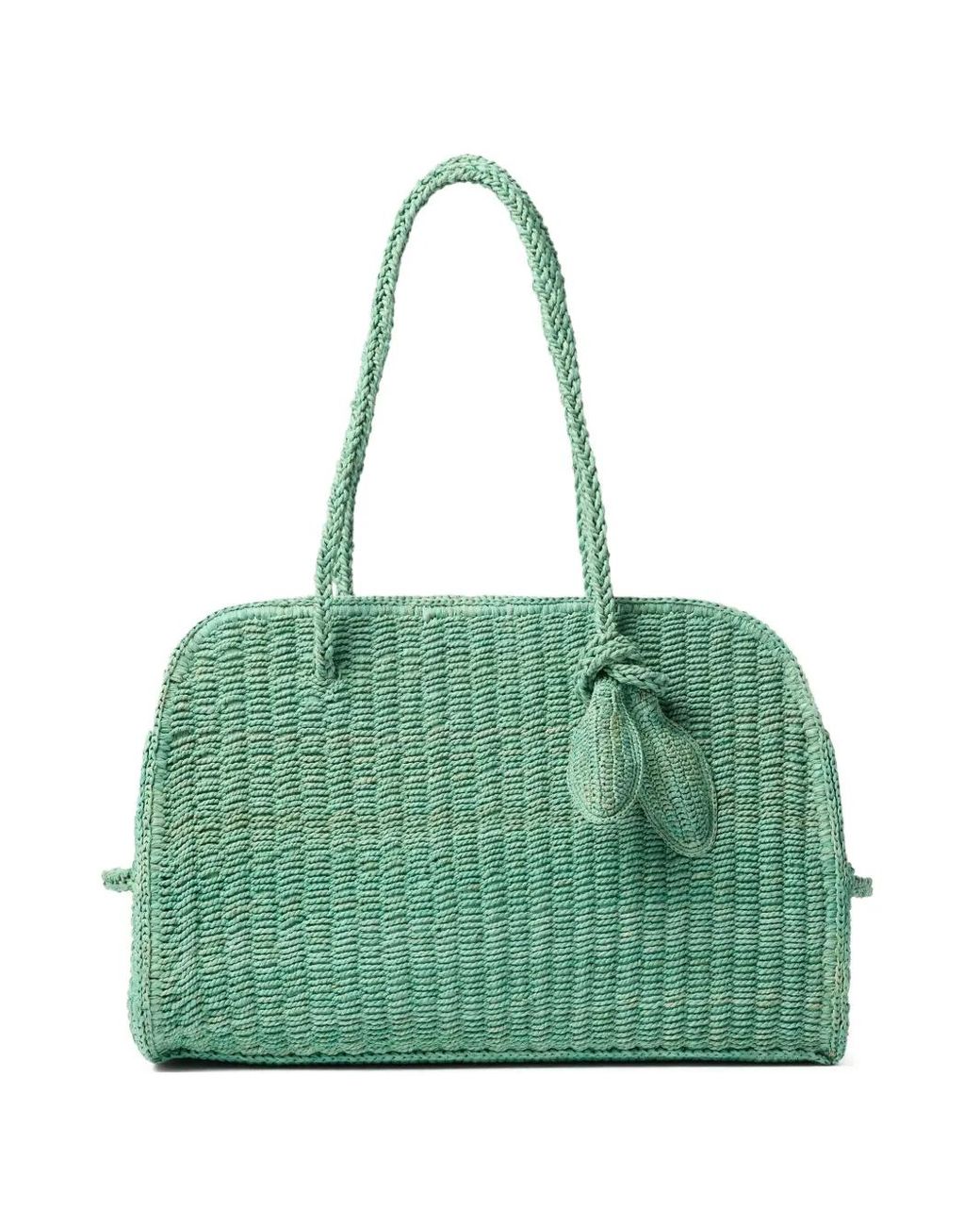 Jacquemus Green The Raffia Turismo Shoulder Bag