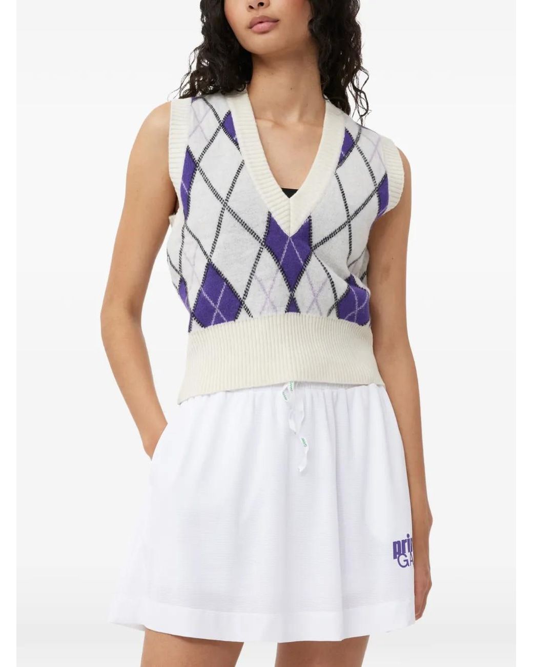 Ganni Pink X Prince V-Neck Vest