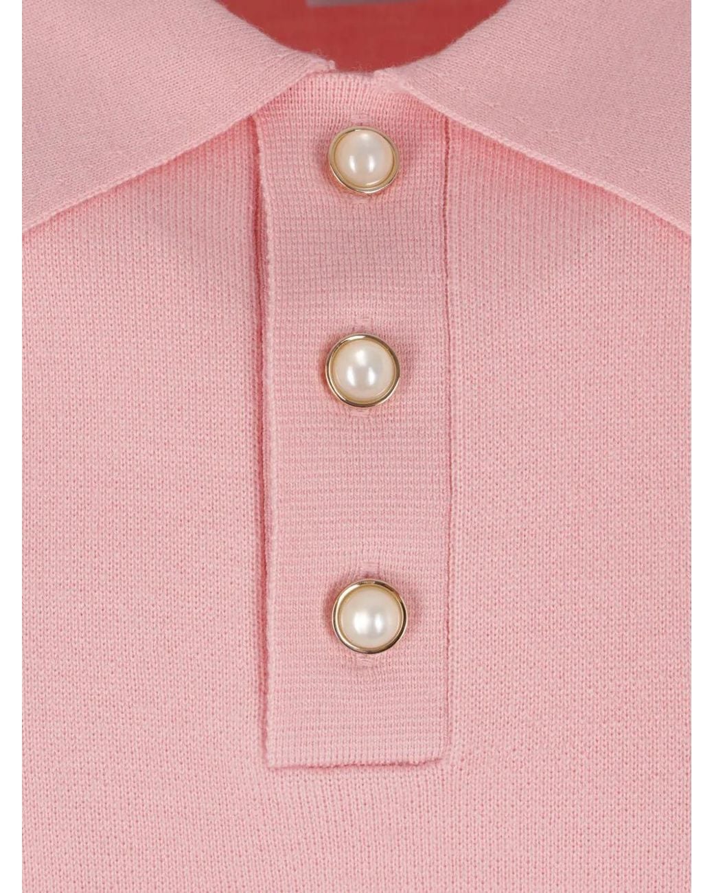 Casablanca Pink Double Face Short Sleeve Polo Shirt for men