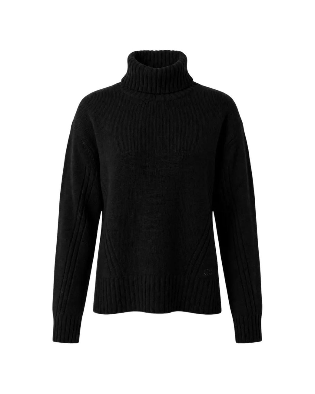 Liu Jo Black Turtleneck Wool Sweater