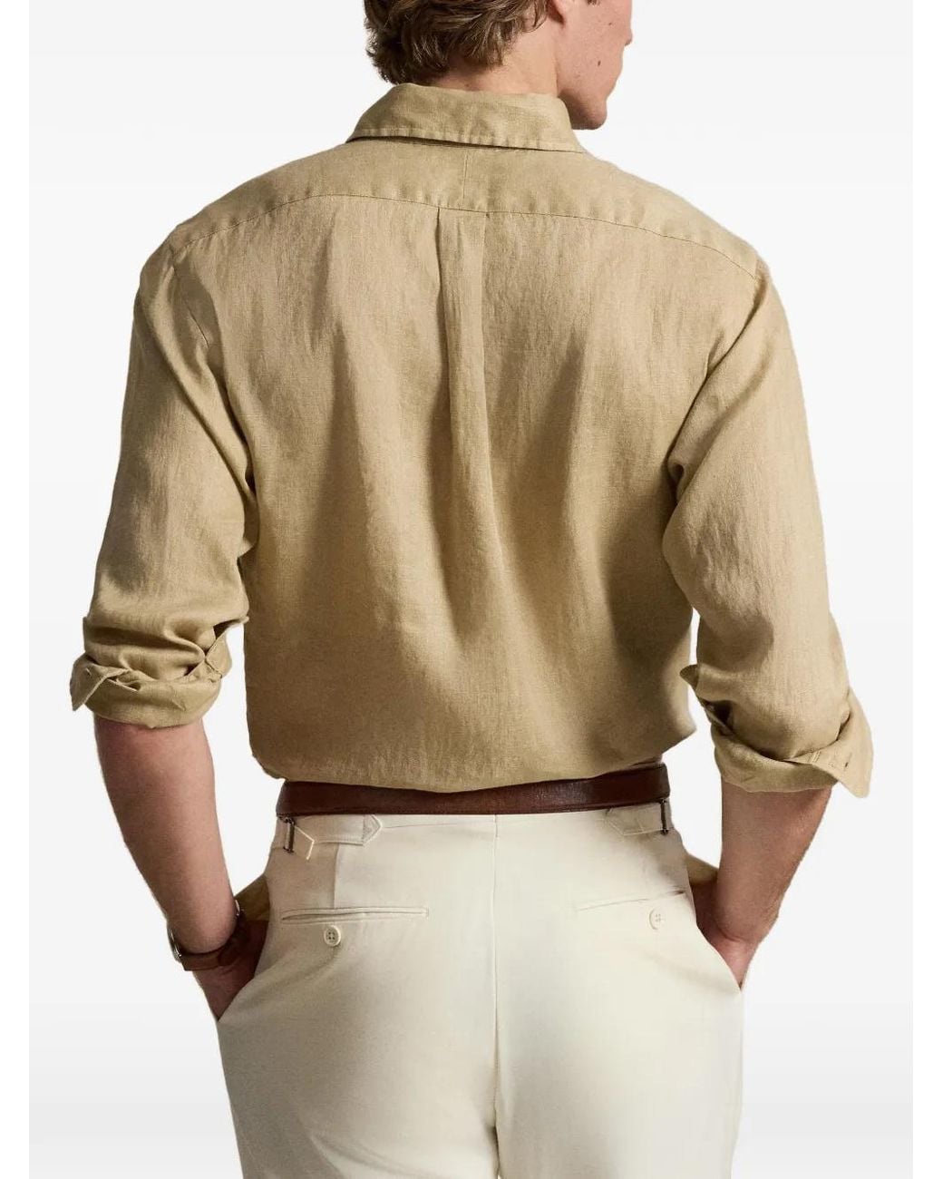 Polo Ralph Lauren Natural Custom-Fit Linen Shirt for men