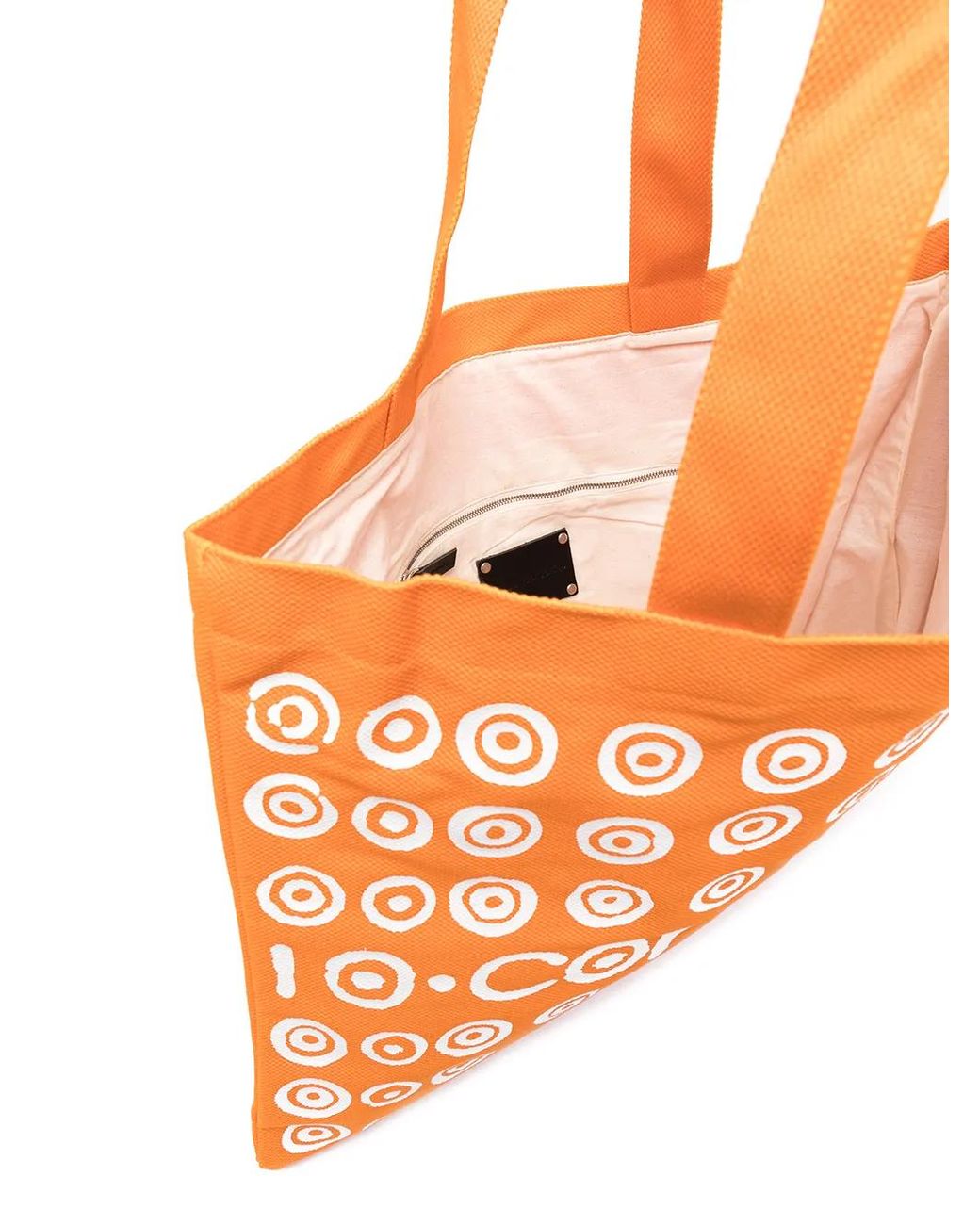 10 Corso Como Orange Spiral Logo Print Tote Bag
