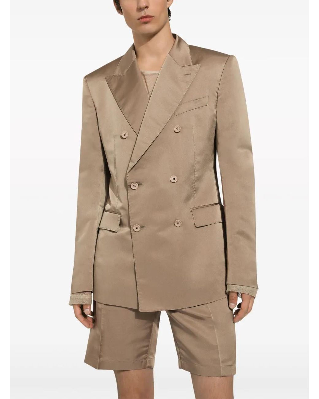Dolce & Gabbana Natural Duchesse Double-Breasted Blazer for men