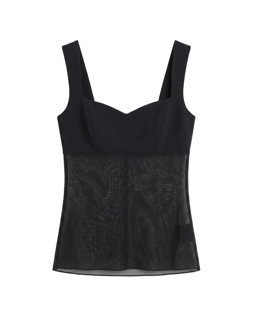 Reformation Black Nova Mesh-Panelled Top