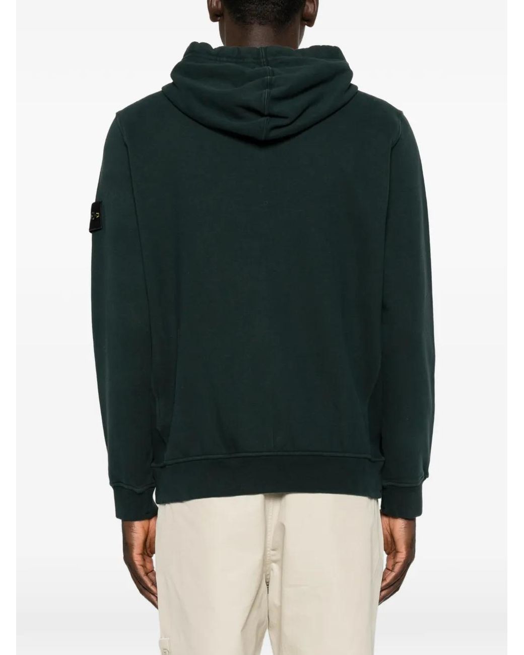 Stone Island Green 6100067 Brushed Organic Cotton Fleece Sweatshirt for men