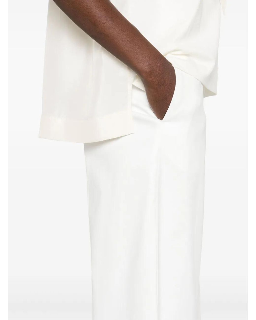 Joseph White Temple Pant Light Gabardine Stretch