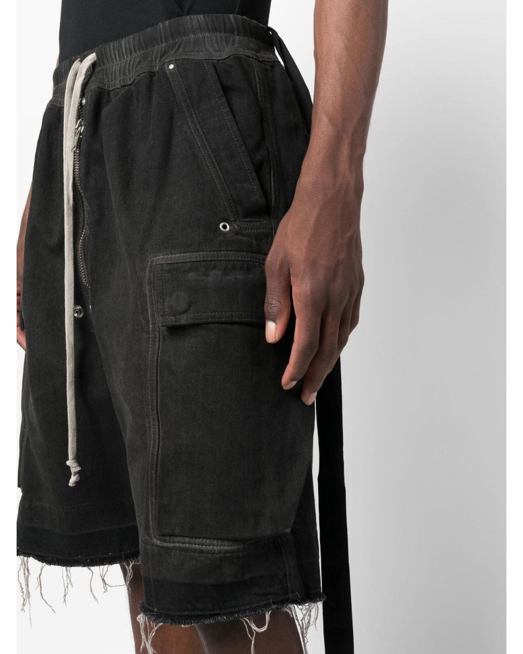 Rick owens denim shorts sale