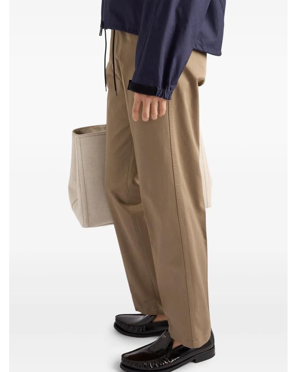 Chino di Prada in Natural da Uomo