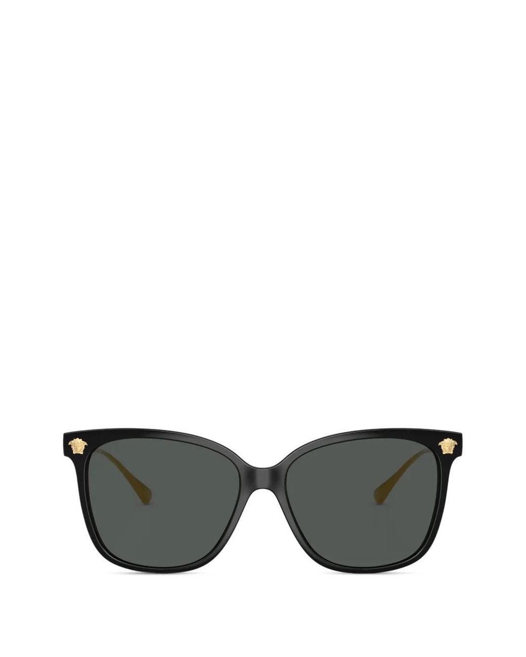 Versace Black Medusa Plaque Square-Frame Sunglasses