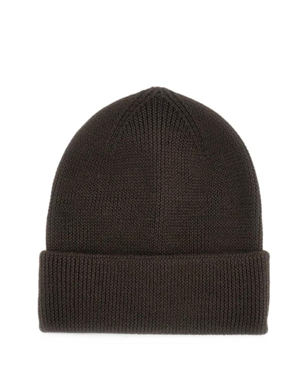 Pas Normal Studios Black Off-Race Knitted Beanie Hat for men