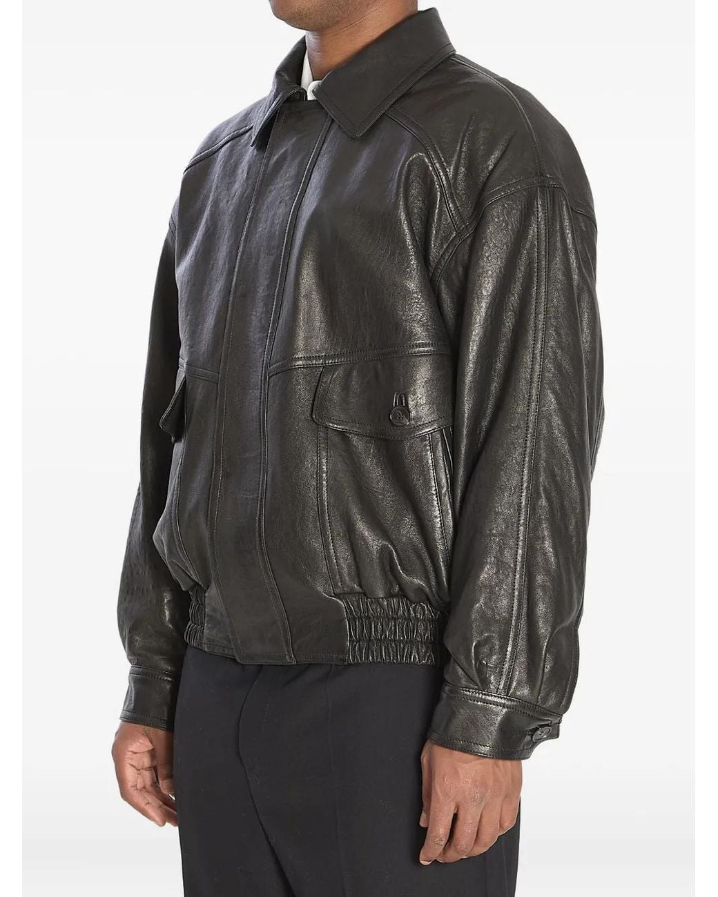 Saint Laurent Gray Balloon Bomber Jacket for men