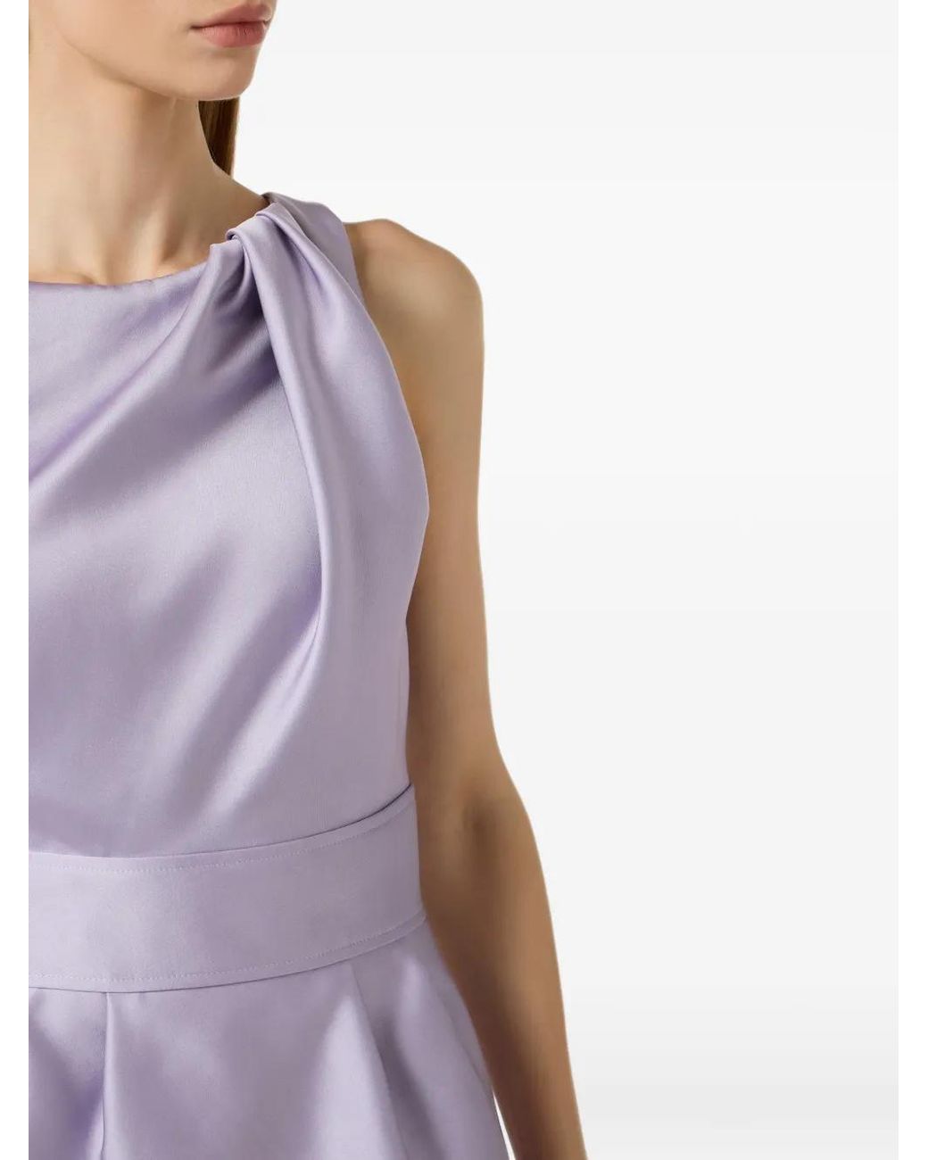 Elisabetta Franchi Purple Duchess Dress