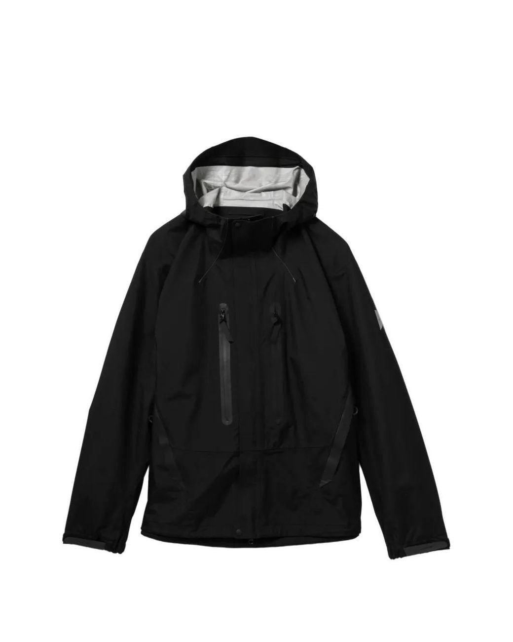 And Wander Black Hooded Hiker Rain Jacket for men