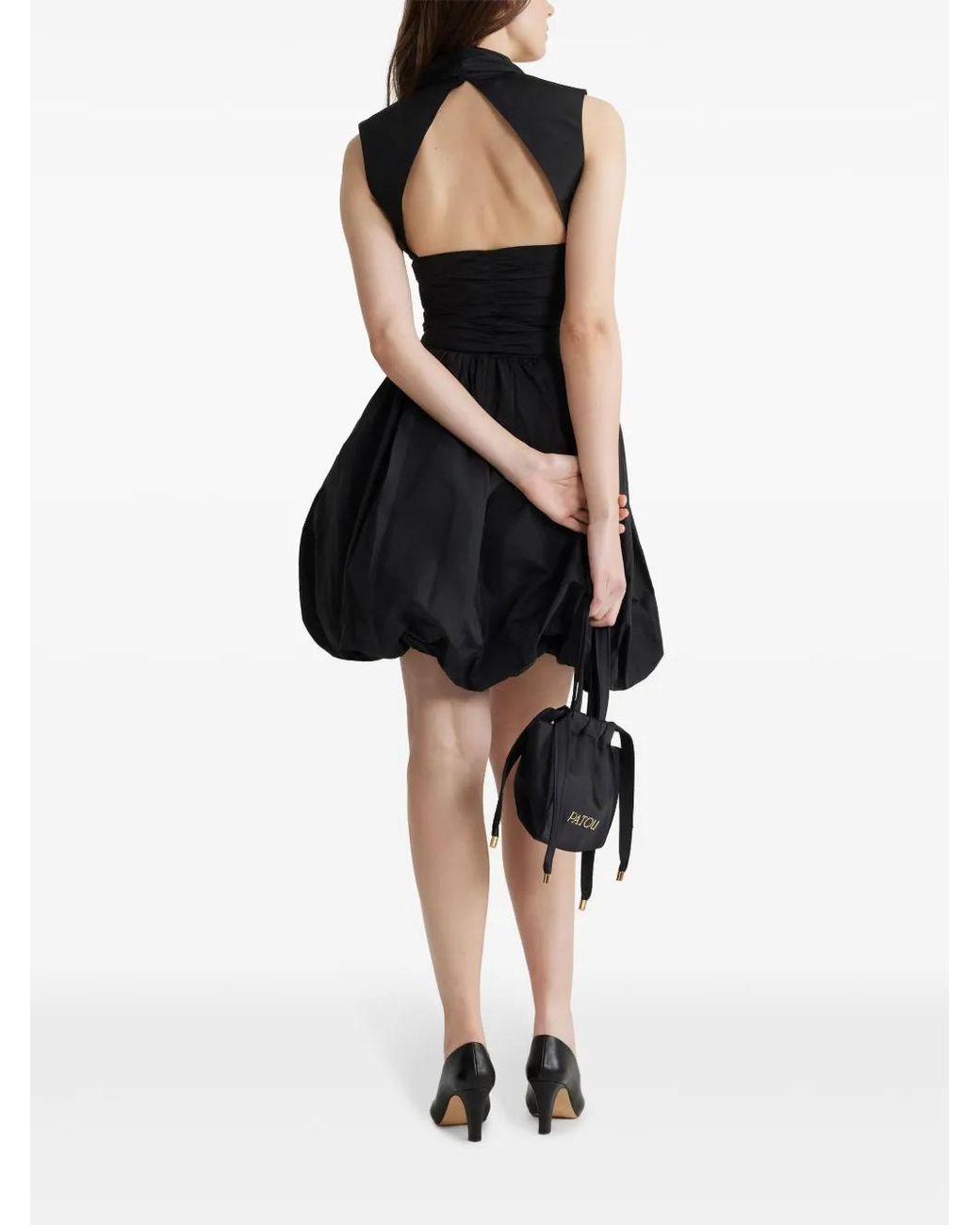 Patou Black Open-Back Top