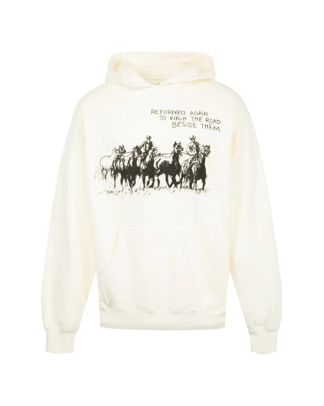 One Of These Days White Return Again Graphic-Print Hoodie for men