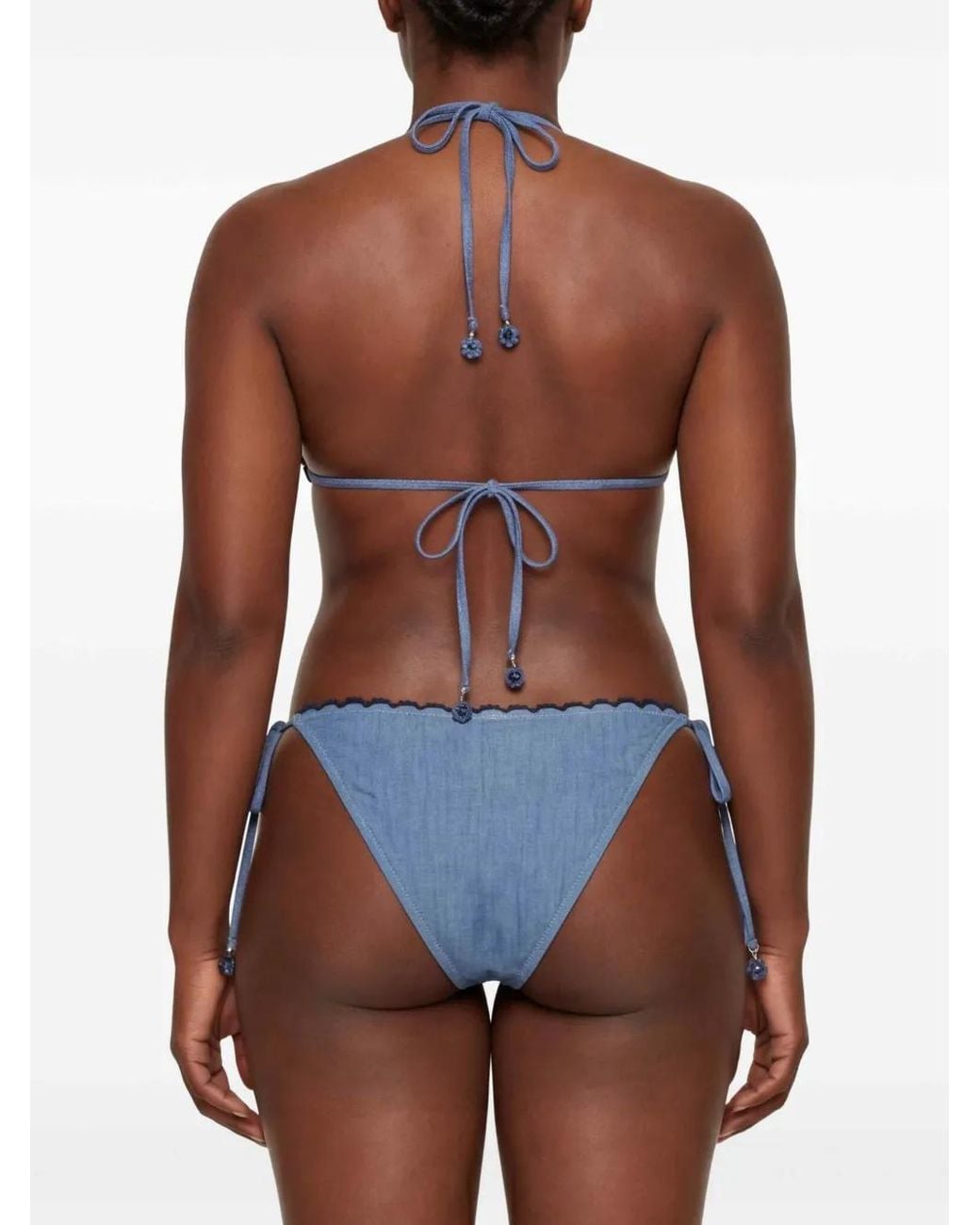 Zimmermann Blue Aster Denim Bikini Set