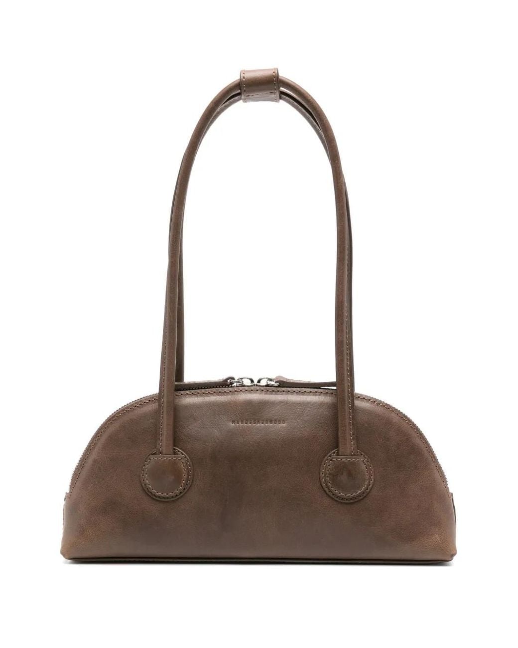 MARGE SHERWOOD Brown Leather Shoulder Bag