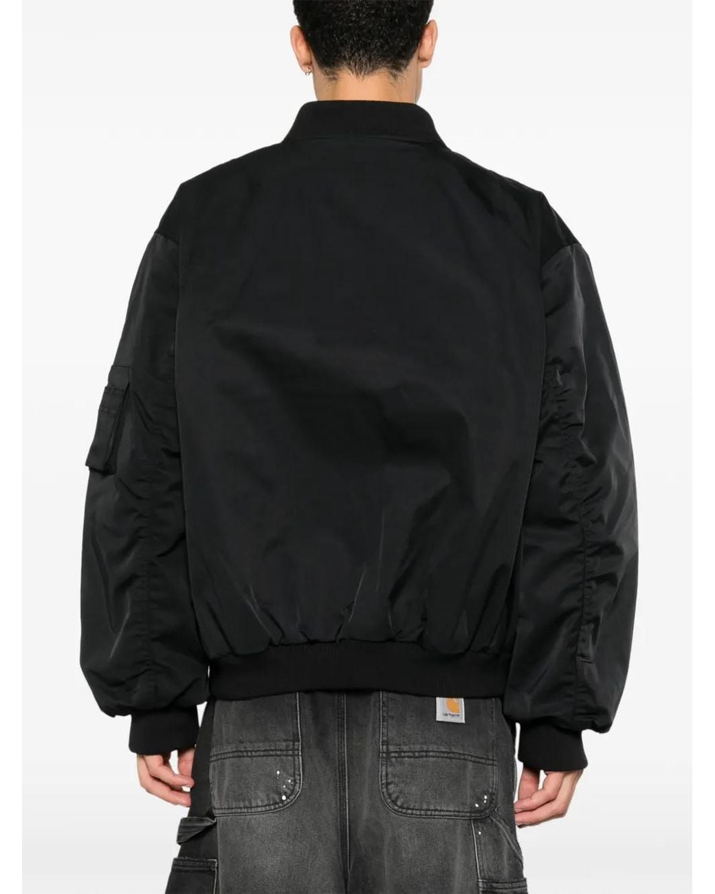 WRSTBHVR Black Veste Bomber À Fermeture Zippée