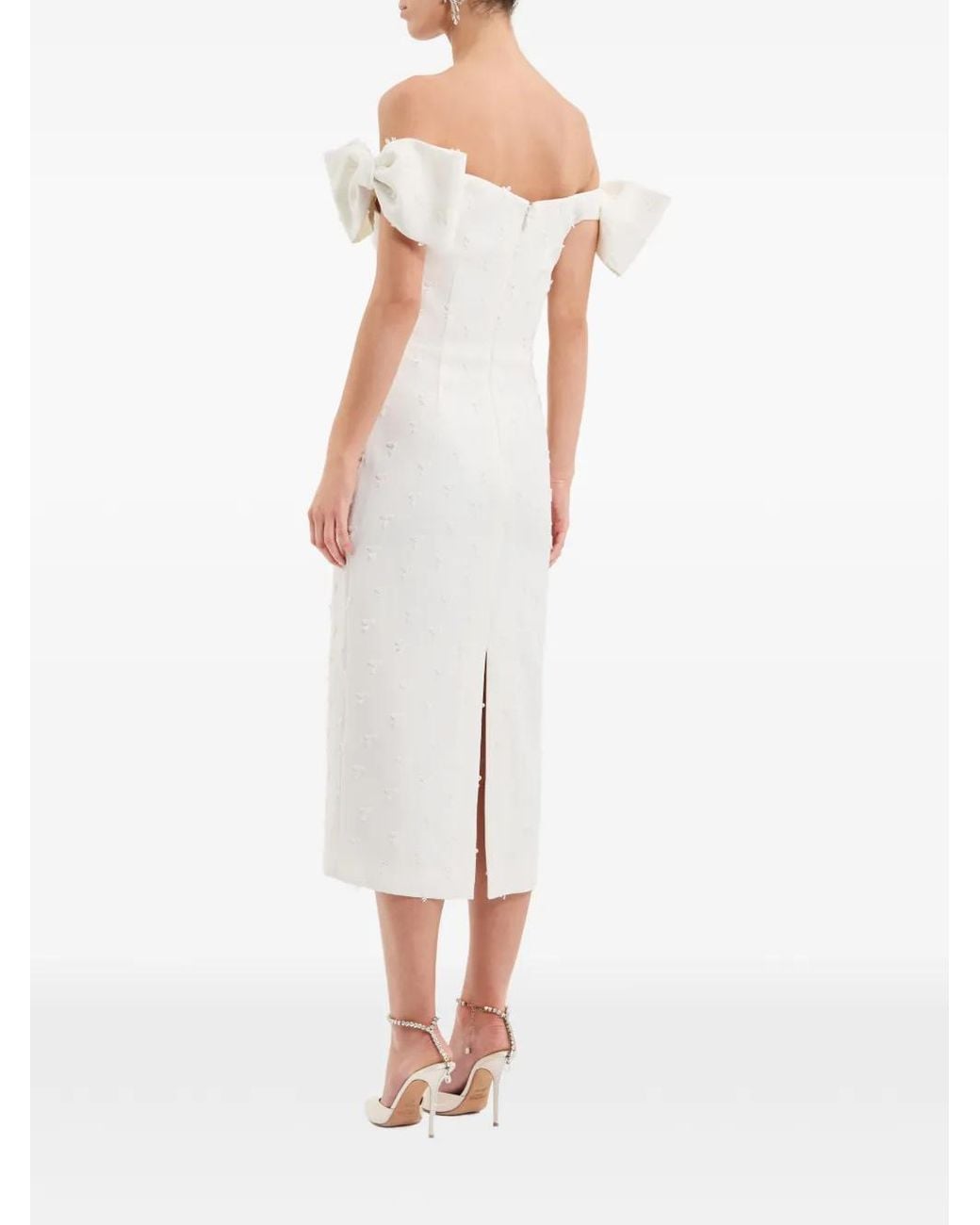 Rebecca Vallance White Mariee Midi Dress