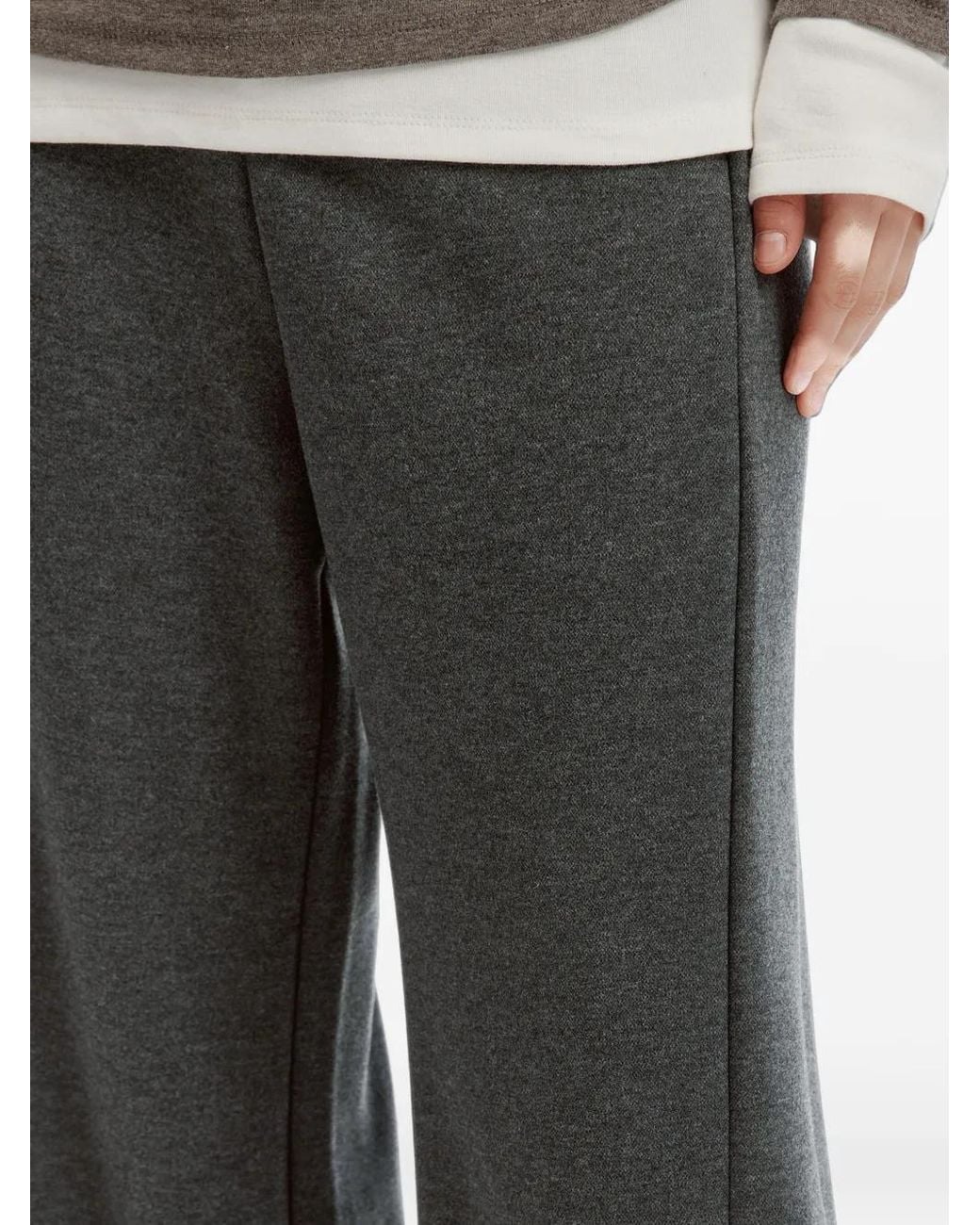 B+ AB Gray Patch-Pocket Wide-Leg Trousers