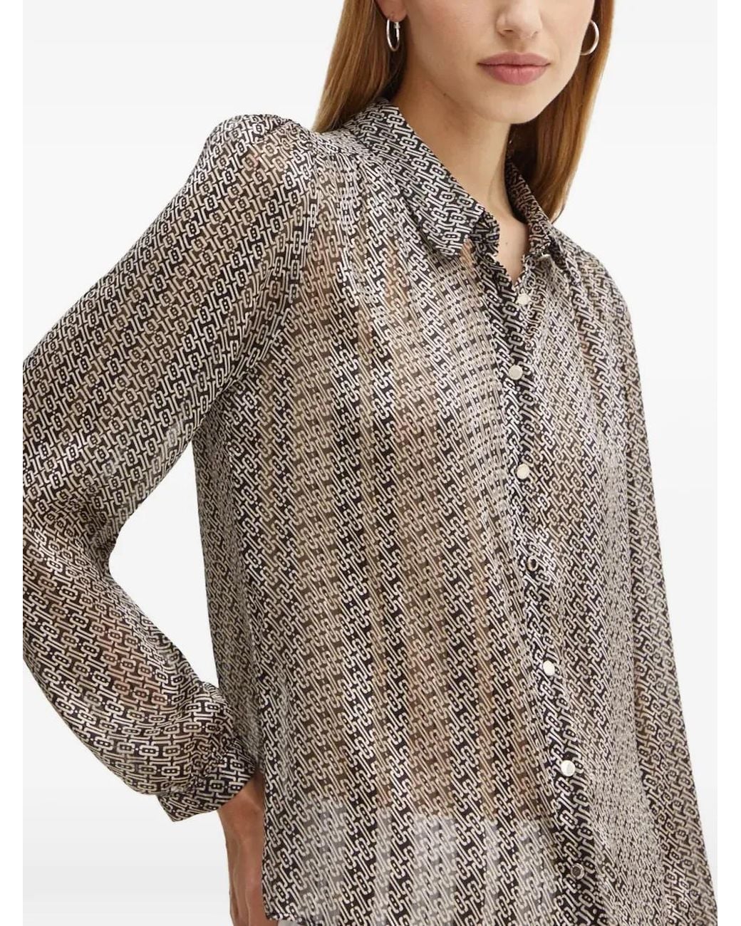 Morgan Gray Patterned Buttoned Shirt