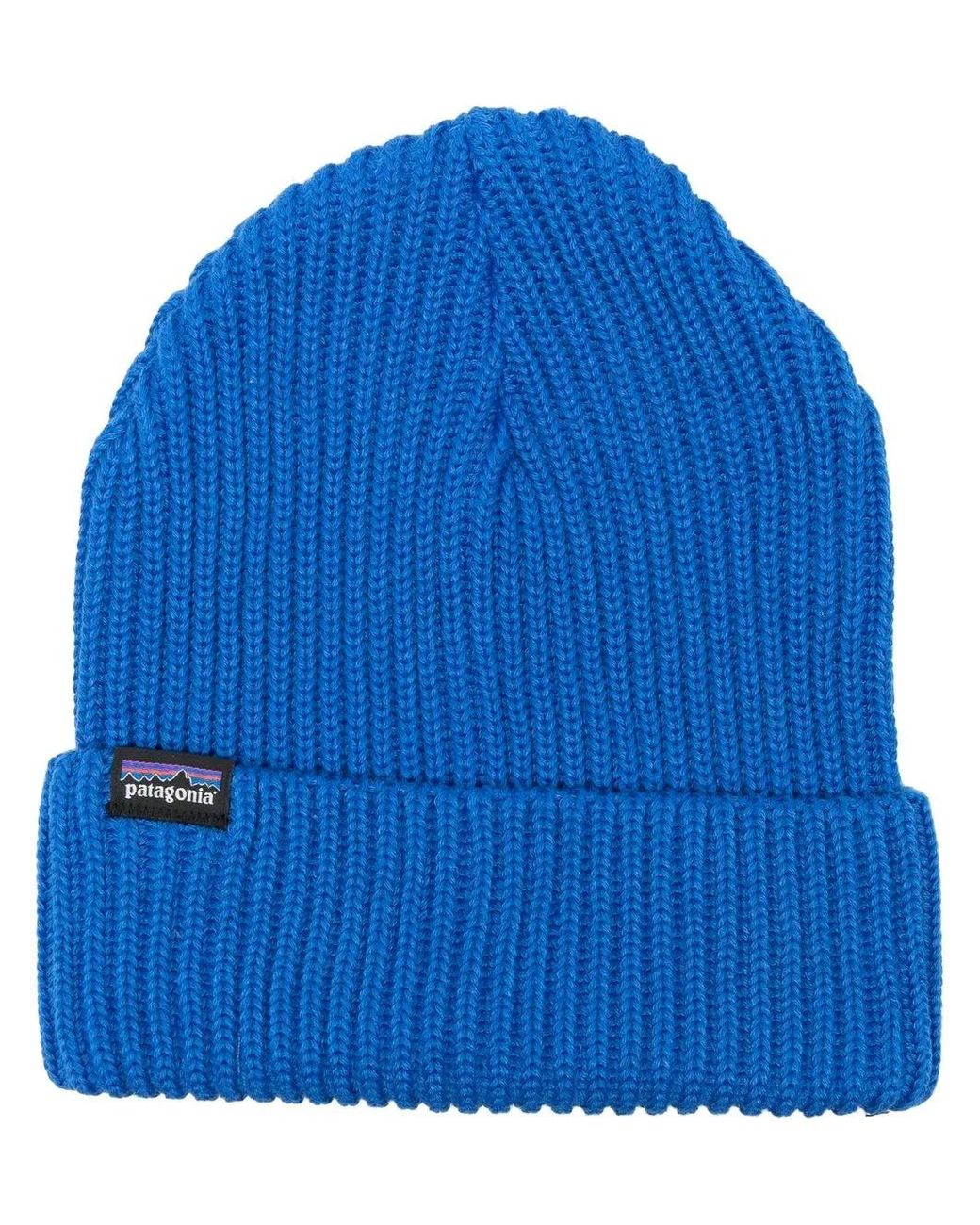 Patagonia Blue Rib-Knit Recycled Beanie for men