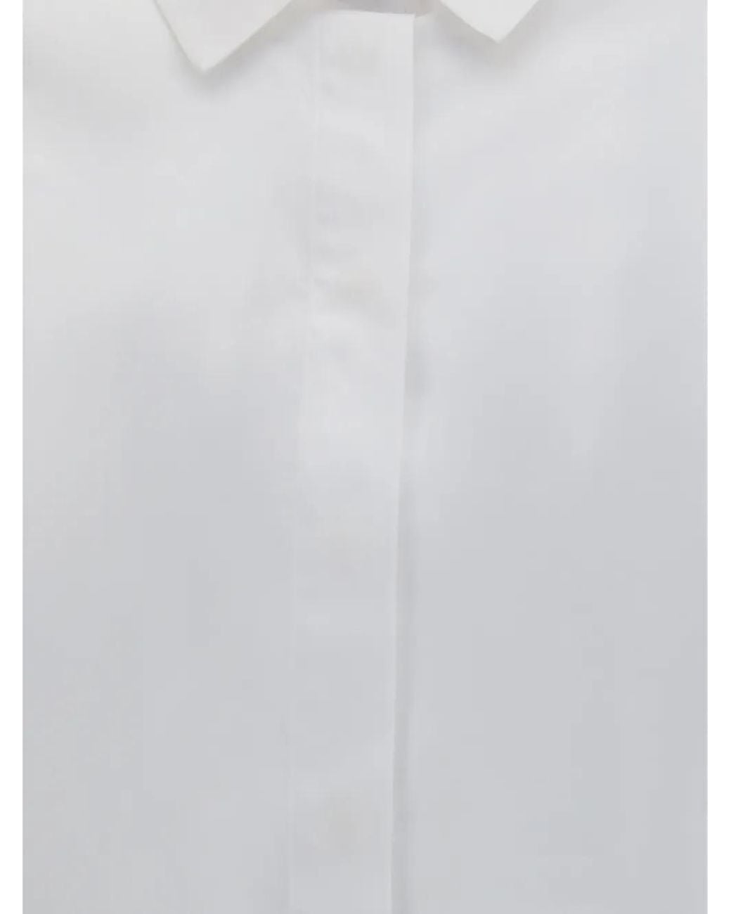 Lardini White Pointed-Collar Straight-Fit Shirt