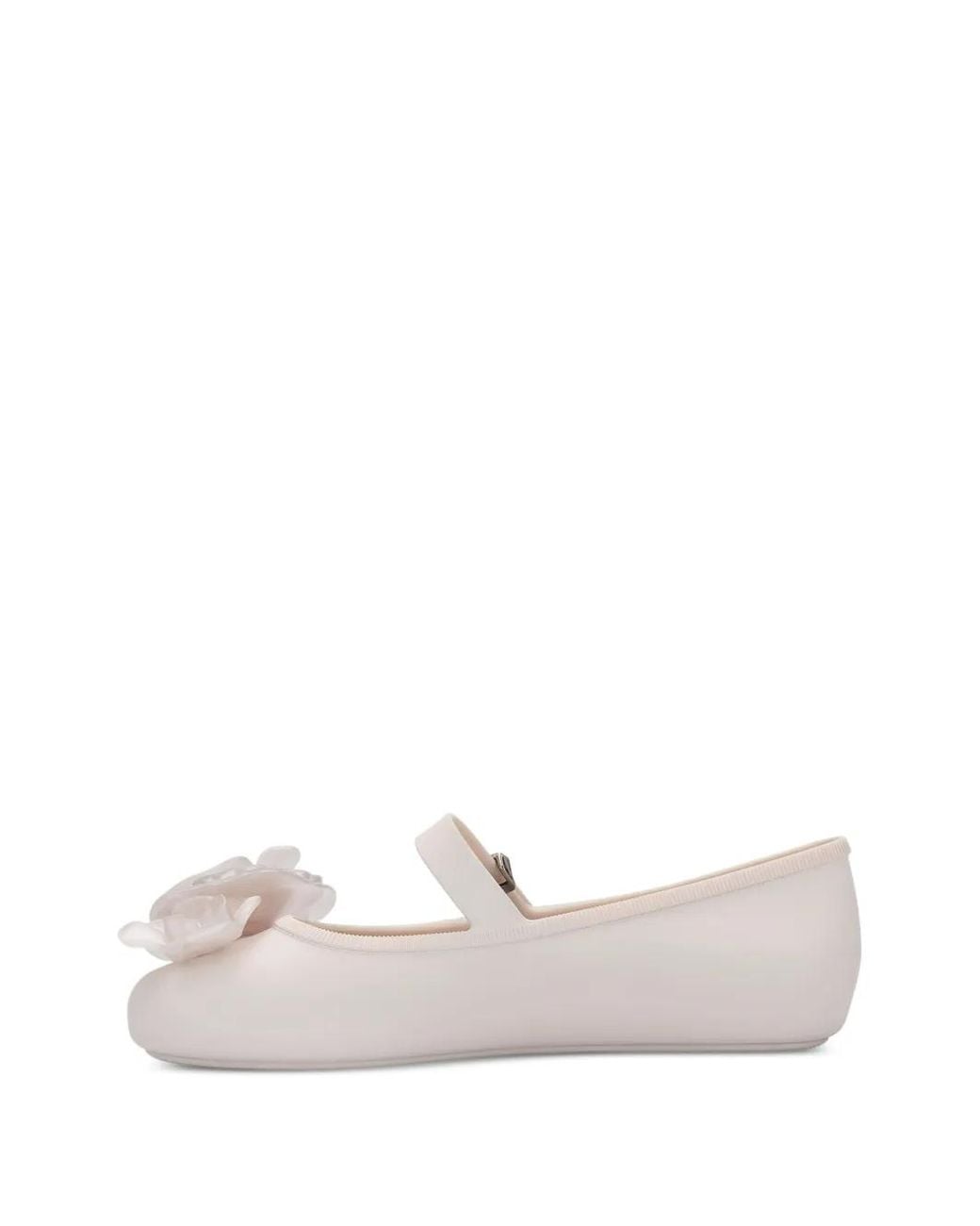 Melissa White Floral-Detail Ballet Flats