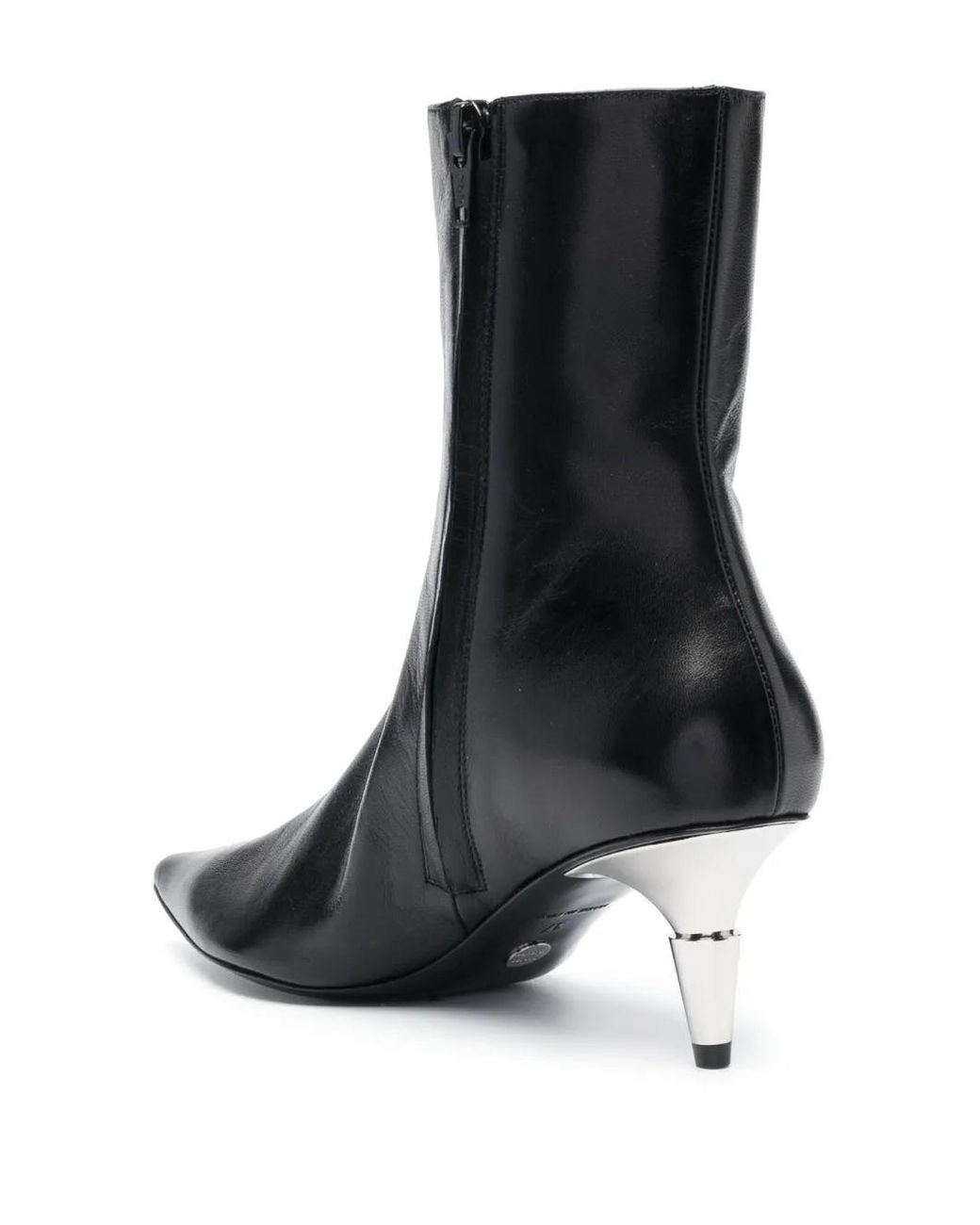 Proenza Schouler Spike Pointed Toe Ankle Boots In Black