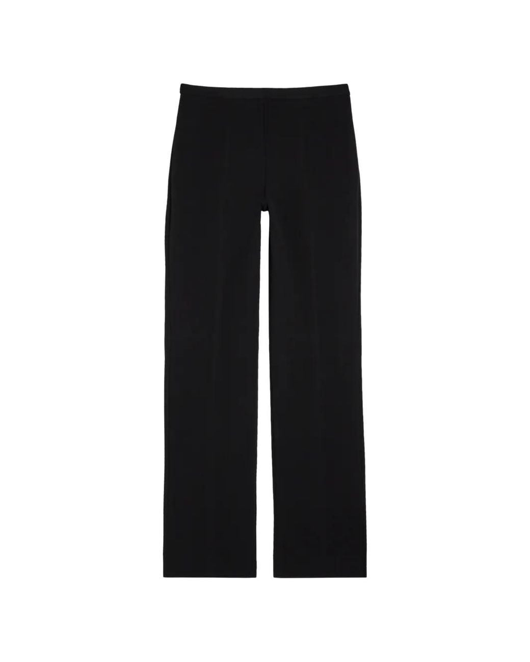 Another Tomorrow Black Straight Trousers