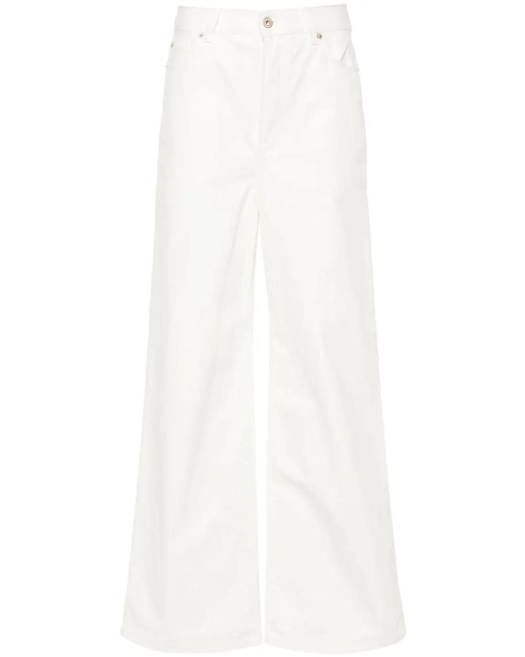 Loewe White High-Rise Straight-Leg Jeans
