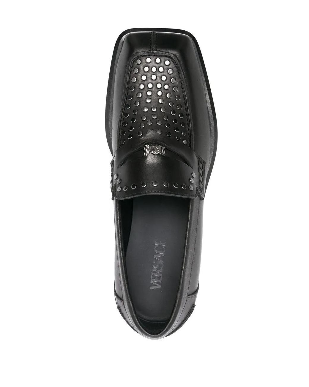 Versace Loafer Mit Eckiger Kappe in Black für Herren