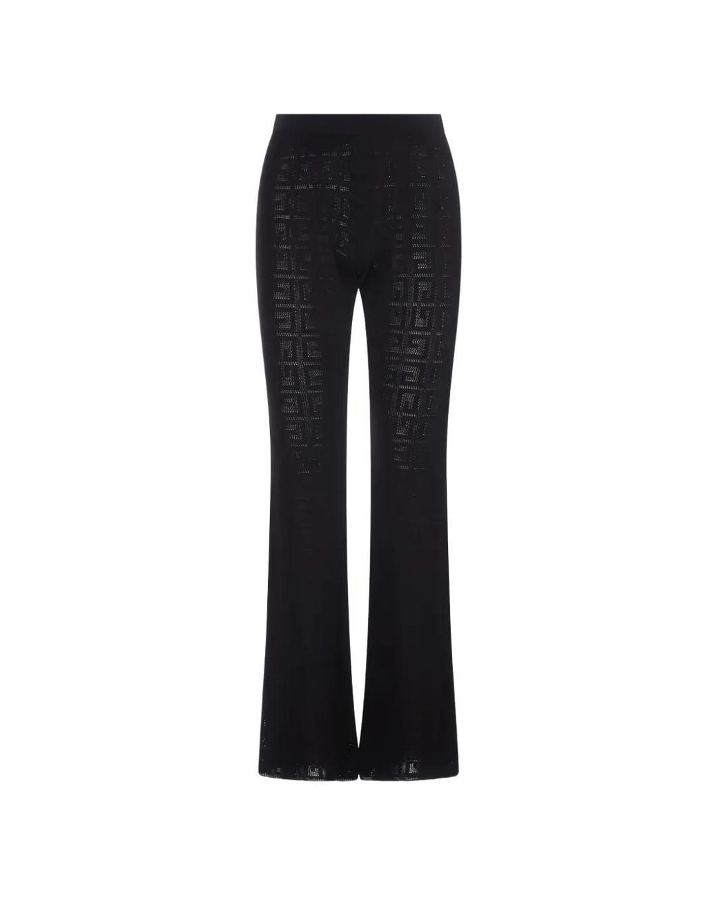 Givenchy Black Elasticated-Waistband Logo-Patterntrousers