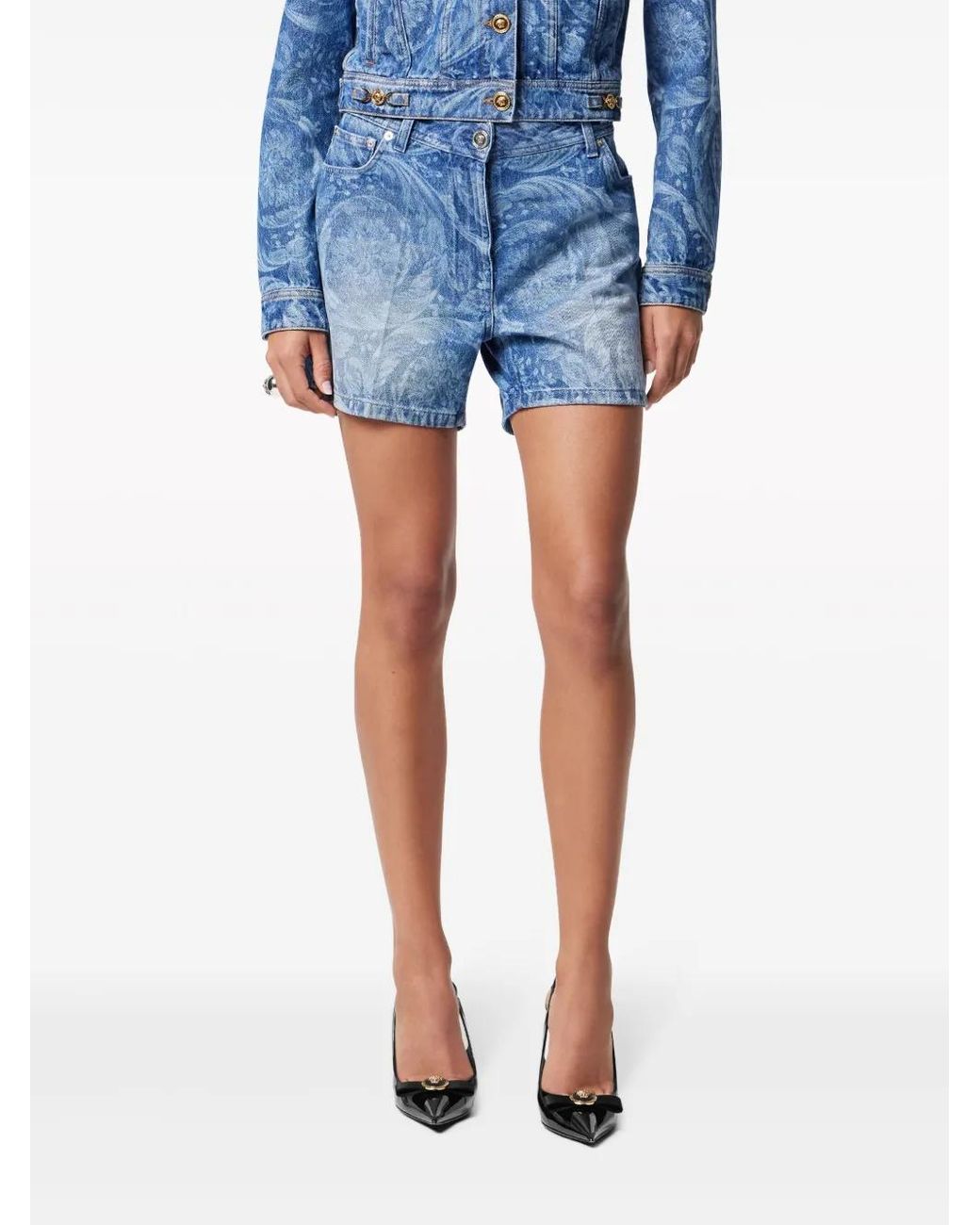 Versace Blue Denim Shorts