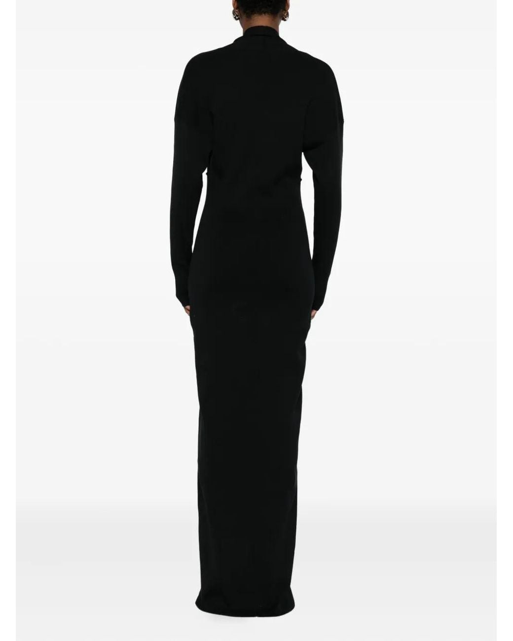 Entire studios Black V-Neck Maxi Dress