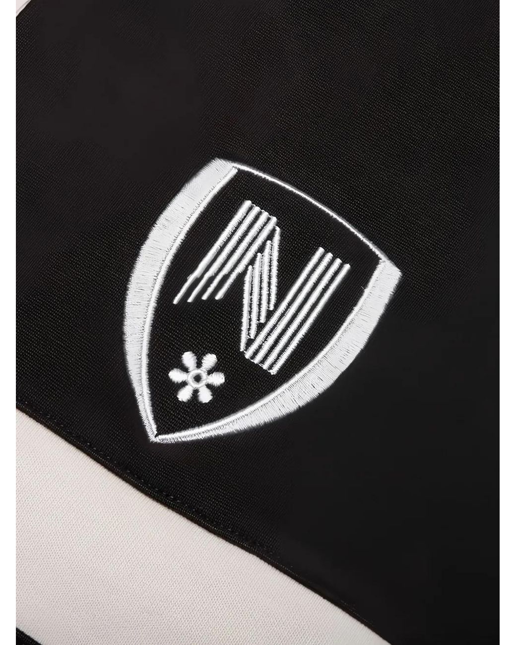 NAHMIAS Black Stripe-Panel Polo Shirt for men