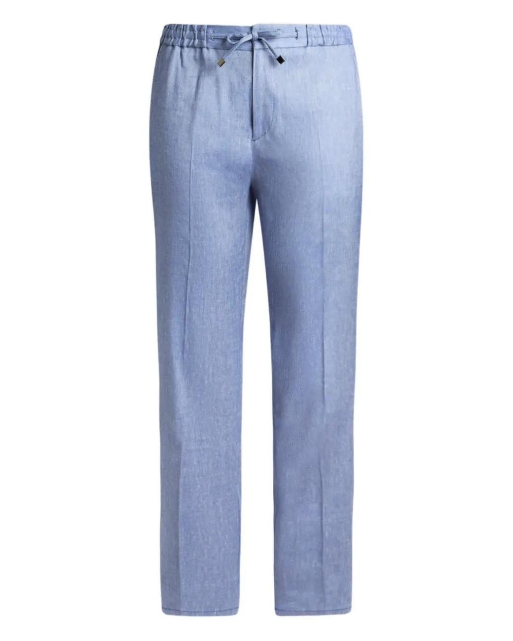 Etro Blue Regular Trousers for men